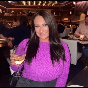 Fendi x Skims Mock Neck Bodysuit in Purple